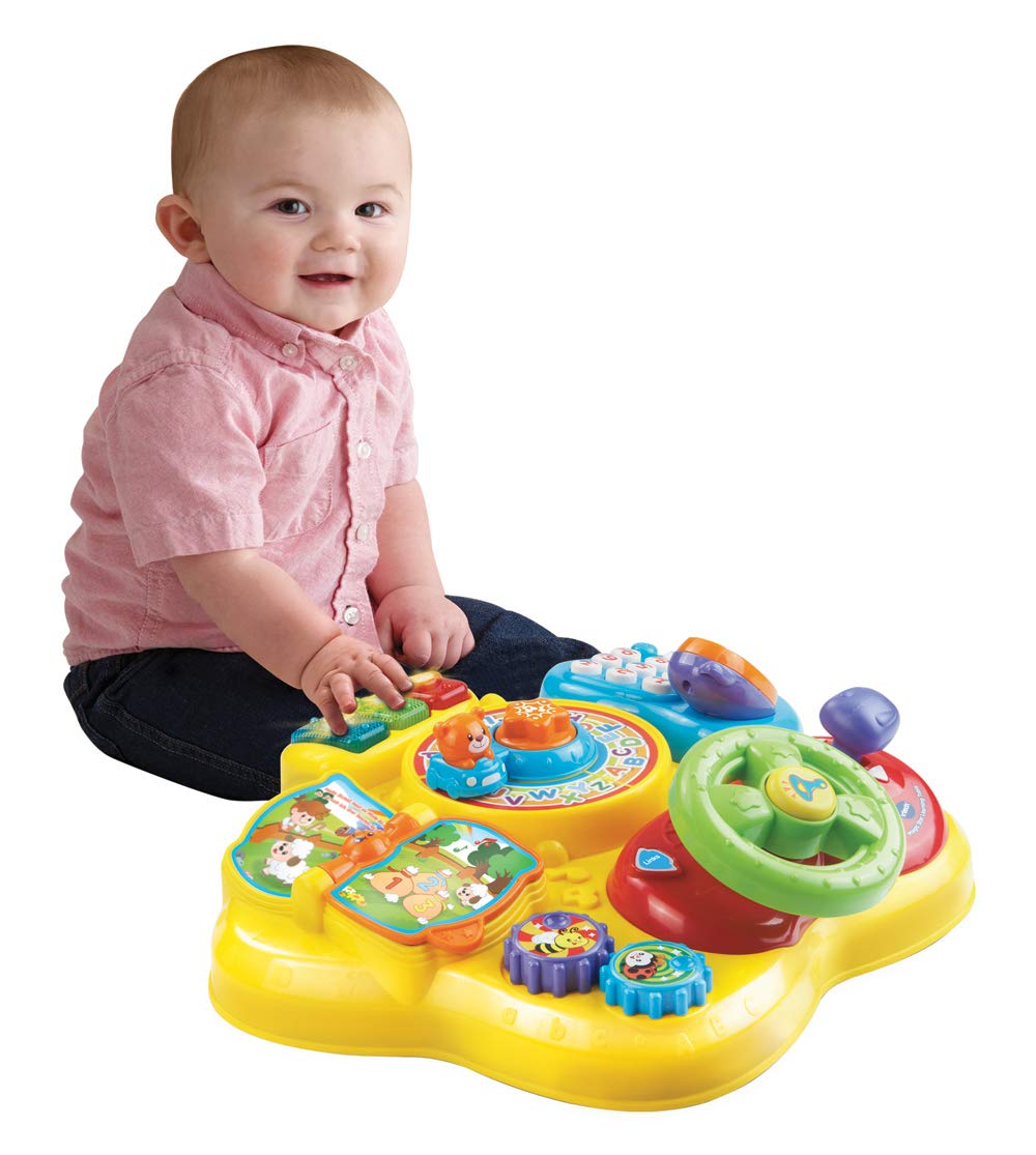 Vtech Baby Activity Table - Colorful baby play table with 6 activity panels and interactive elements - Learn colors, numbers, animals, music, and shapes in a fun way - For children aged 12-36 months.