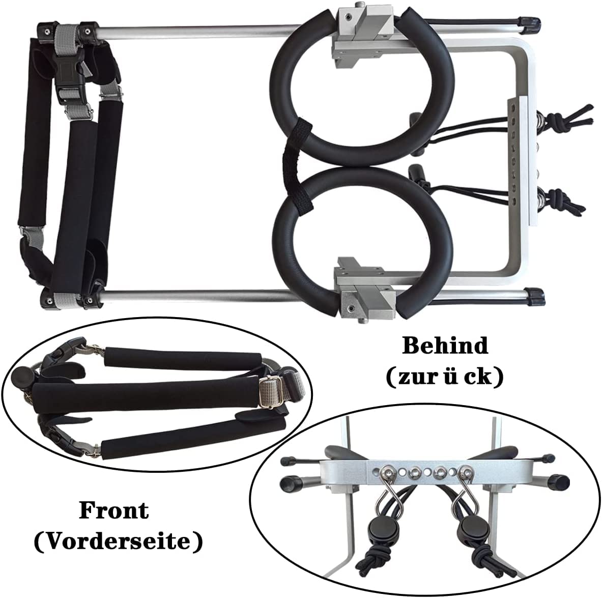 KAJILE Adjustable 2-Wheel Dog Wheelchair, XXS-1 size for rehabilitation of disabled dogs' hind legs, Suitable height 18-22 cm, Width 10-14 cm, Length 12-17 cm.
