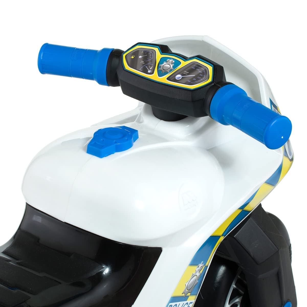 VERY | White Police Dirt Cross Scooter | Off-road scooter | Safe and sturdy children's toy | Promotes healthy child development | +18 months