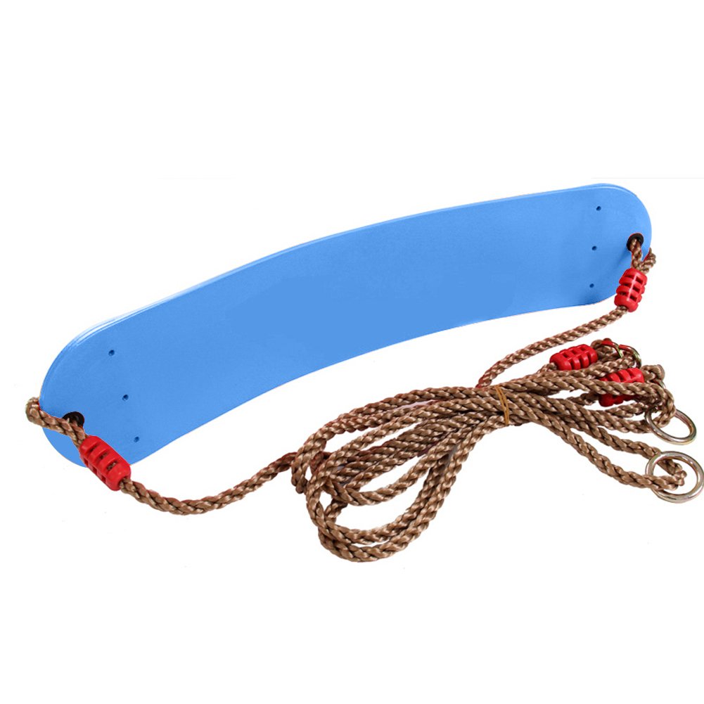 EXTSUD Swing Set Outdoor, Elastic Children's Swing Eva Soft Board U-Swing Board Swing Seat Swing Board Garden Toy Kids, Blue