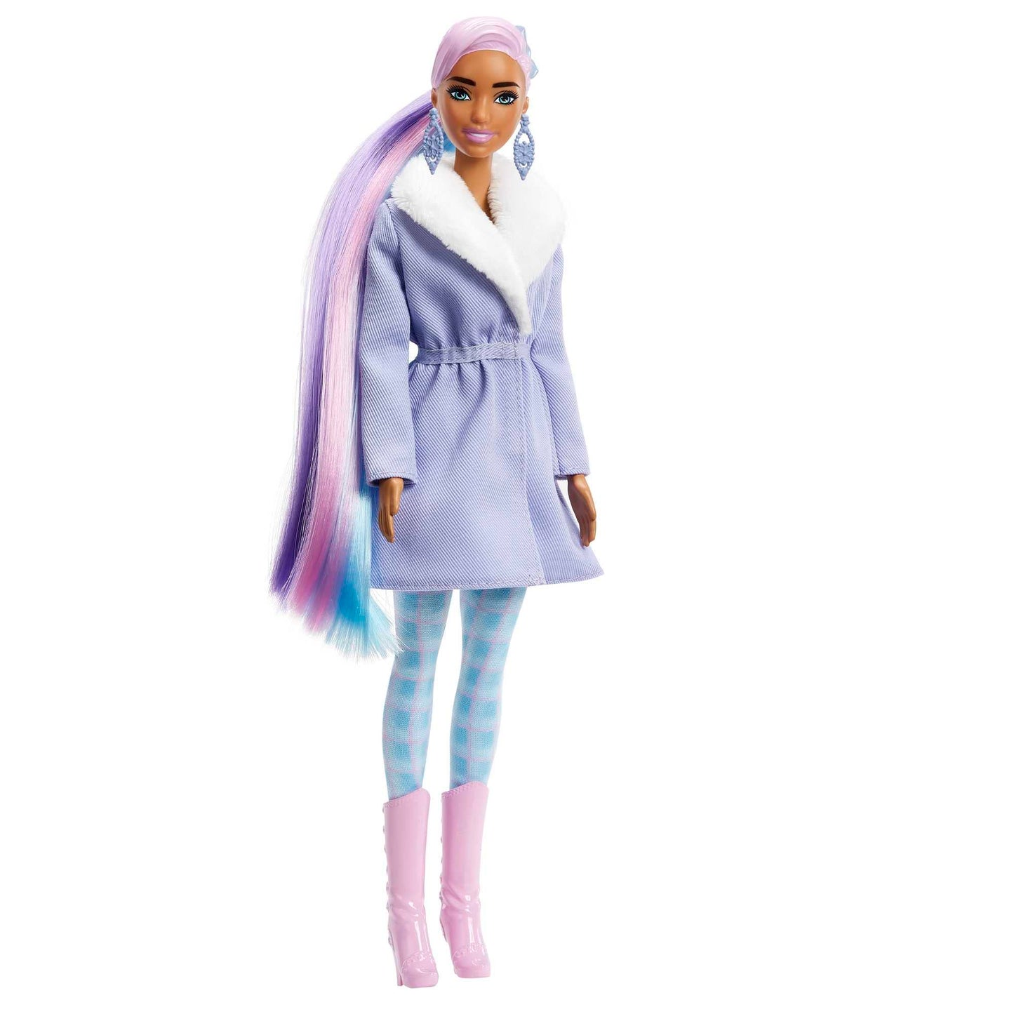 Barbie Color Reveal Advent Calendar includes 1 Color Reveal doll & 3 pets, clothing, accessories & 2 hair extensions, 25 surprises, perfect Christmas gifts for kids, HJD60.