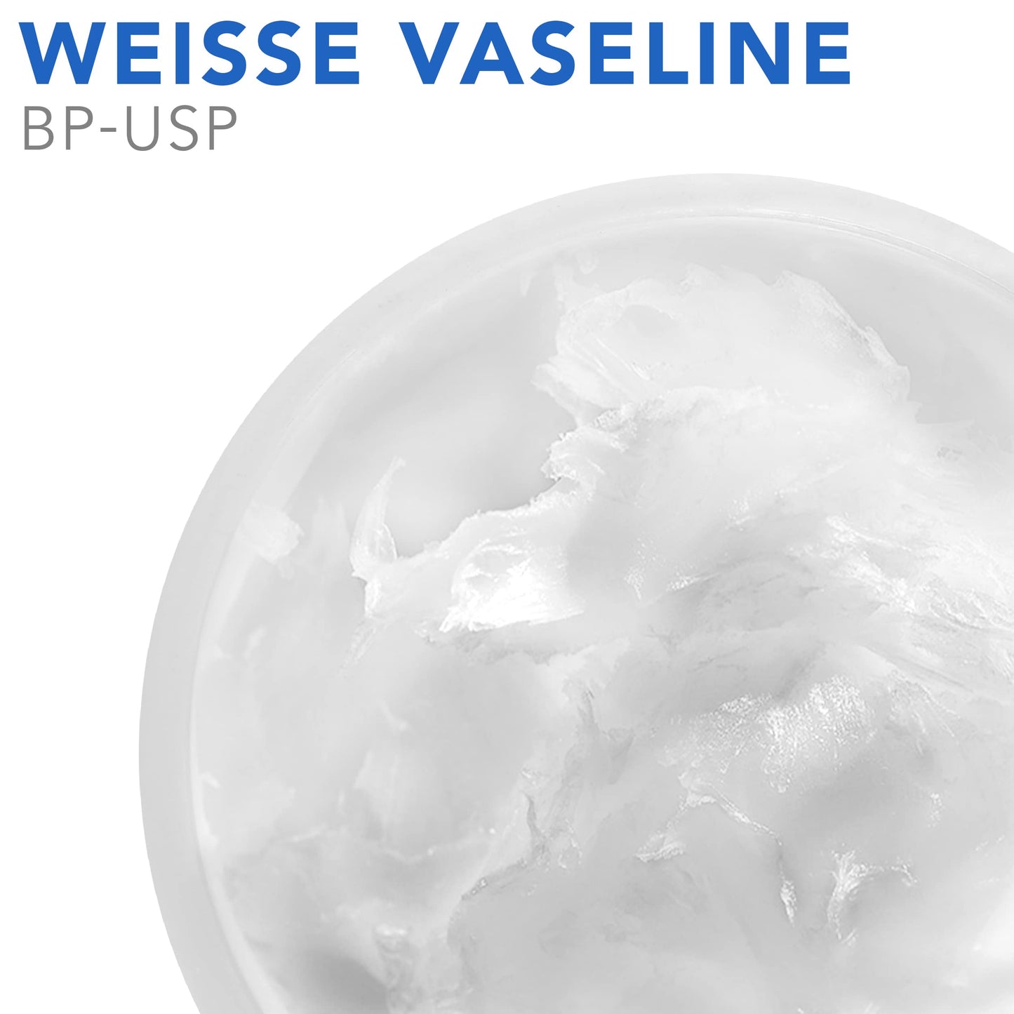 AIESI® White Pure Petroleum Jelly Ph.Eur. (1 kg glass jar), For medical, dermatological, and professional use, Made in Italy