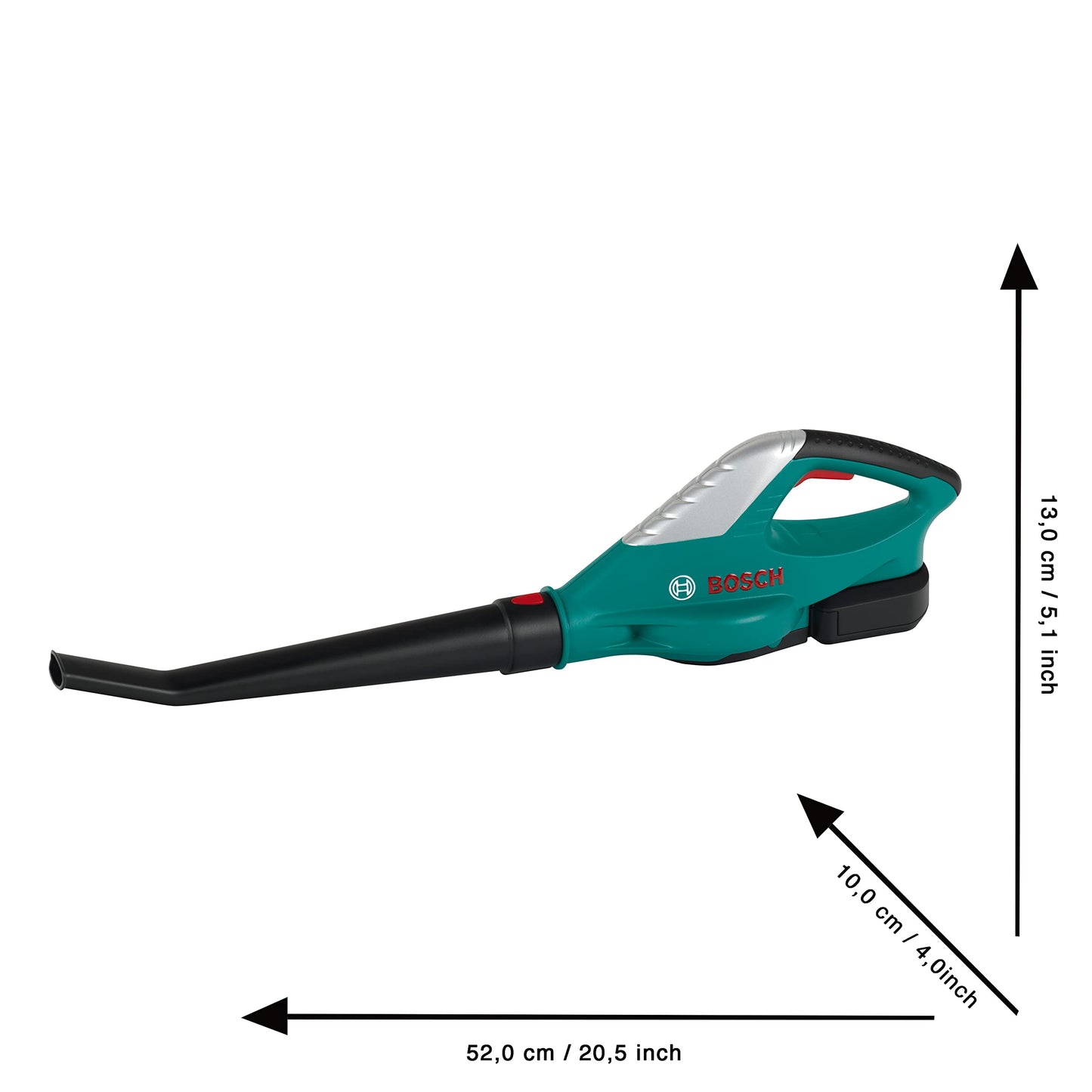 Theo Klein 2776 Bosch Leaf Blower I High-quality children's garden tool I With leaf blowing function and detachable attachment I Dimensions: 52 cm x 10 cm x 13 cm I Toy for children aged 3 years and older
