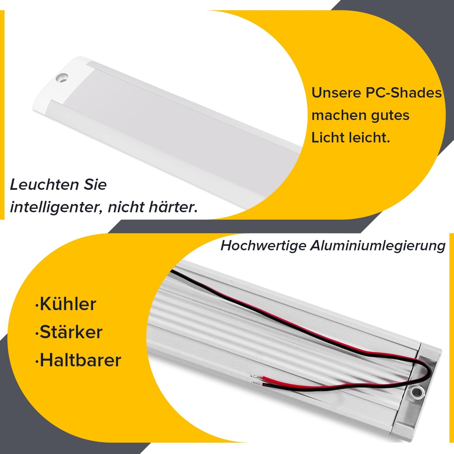 Dream Lighting 12 Volt LED Lamp with motion sensor for RV, dimmable interior lighting, caravan light strip 3000K warm white Camper RV LED fixture.