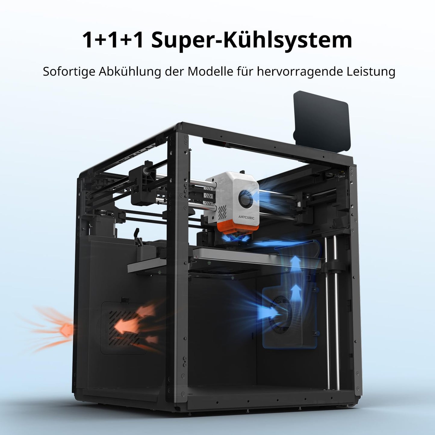 Anycubic Kobra S1 3D printer, 600mm/s high-speed printing, Built-in camera AI surveillance, 320°C hotend with removable nozzle, CoreXY structure, Print size 250 x 250 x 250 mm