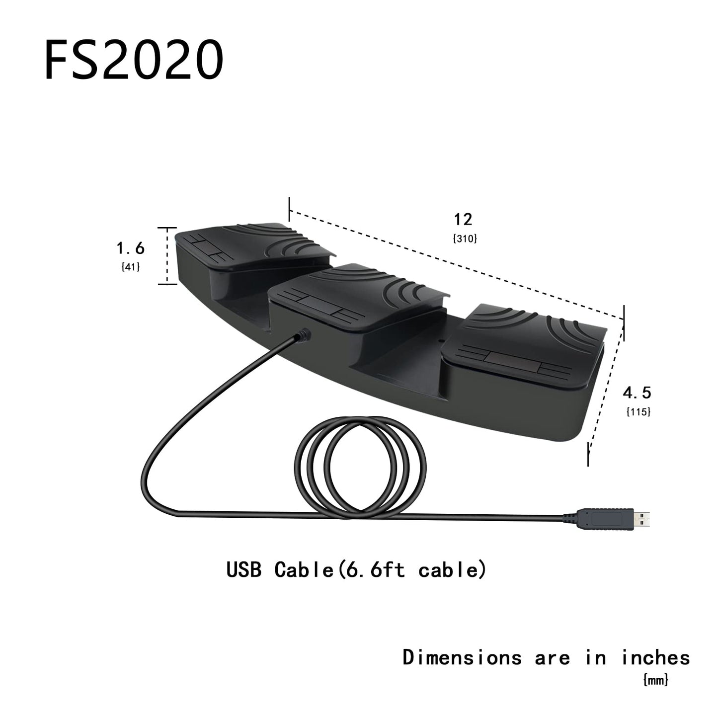 USB foot pedal, optical switch control, USB, THREE foot switches for PC, computer, keyboard, mouse, gaming, foot pedal for page turner DAW Fortnite League of Legends transcription (style1)