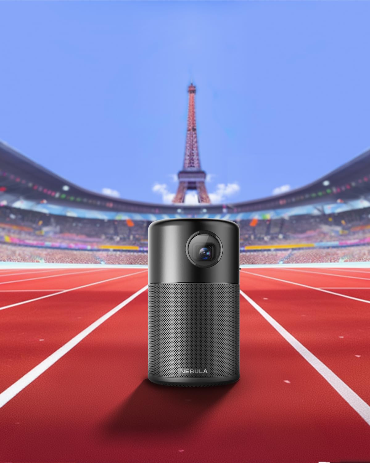 Anker Nebula Capsule Mini Portable Video Projector, Mini Smart Wi-Fi Video Projector, 100 lumens Output, 360° Speaker, 4-hour Video Playback Battery Life, Home Entertainment.