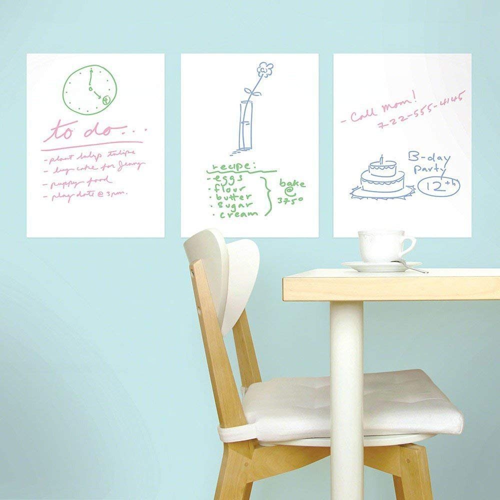 FENTIS whiteboard sticker self-adhesive wall decal plastic vinyl chalkboard dry erase message board sticker wall contact paper roll for kids home office 90x200cm