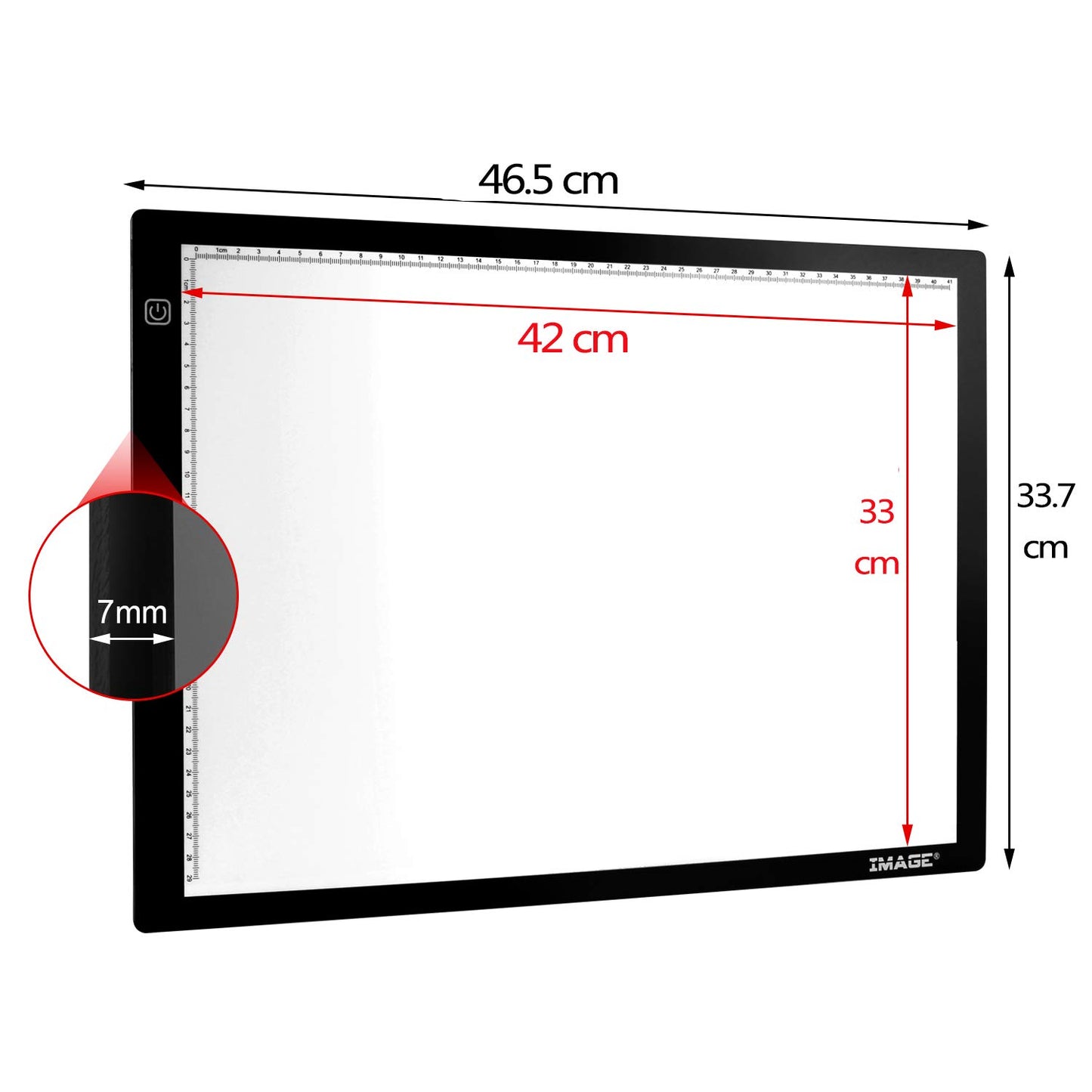 AGPTEK Magnetic A4 LED Light Pad, 5mm Ultra-Thin Physical Button Light Box 35.7cm/14inch x 23.5cm/10.15inch, Stepless Brightness Control with Memory Function for Drawing - MULTIWAY.