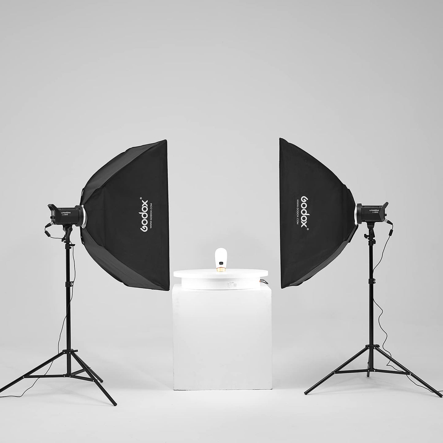 2 Pack GODOX LA150D LED Video Light Kit, Litemons LED Continuous Light with softbox light stands for photo studio