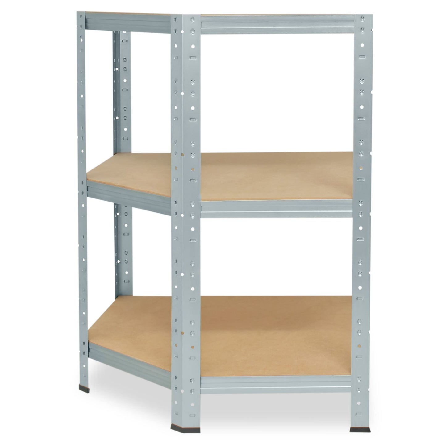 shelfplaza® HOME Corner Shelf 90x60x30cm Heavy Duty Galvanized/Metal Standing 3 Shelves Each 175kg Capacity/Corner Shelf Heavy Duty Corner/Plug-in Shelf