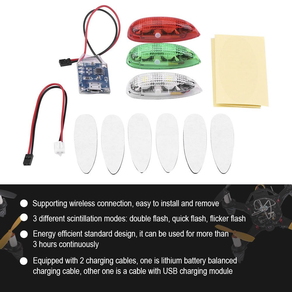 rc fixed wing light, wireless LED light for rc fixed wing aircraft, light for rc helicopter, drone, model airplane, DIY projects