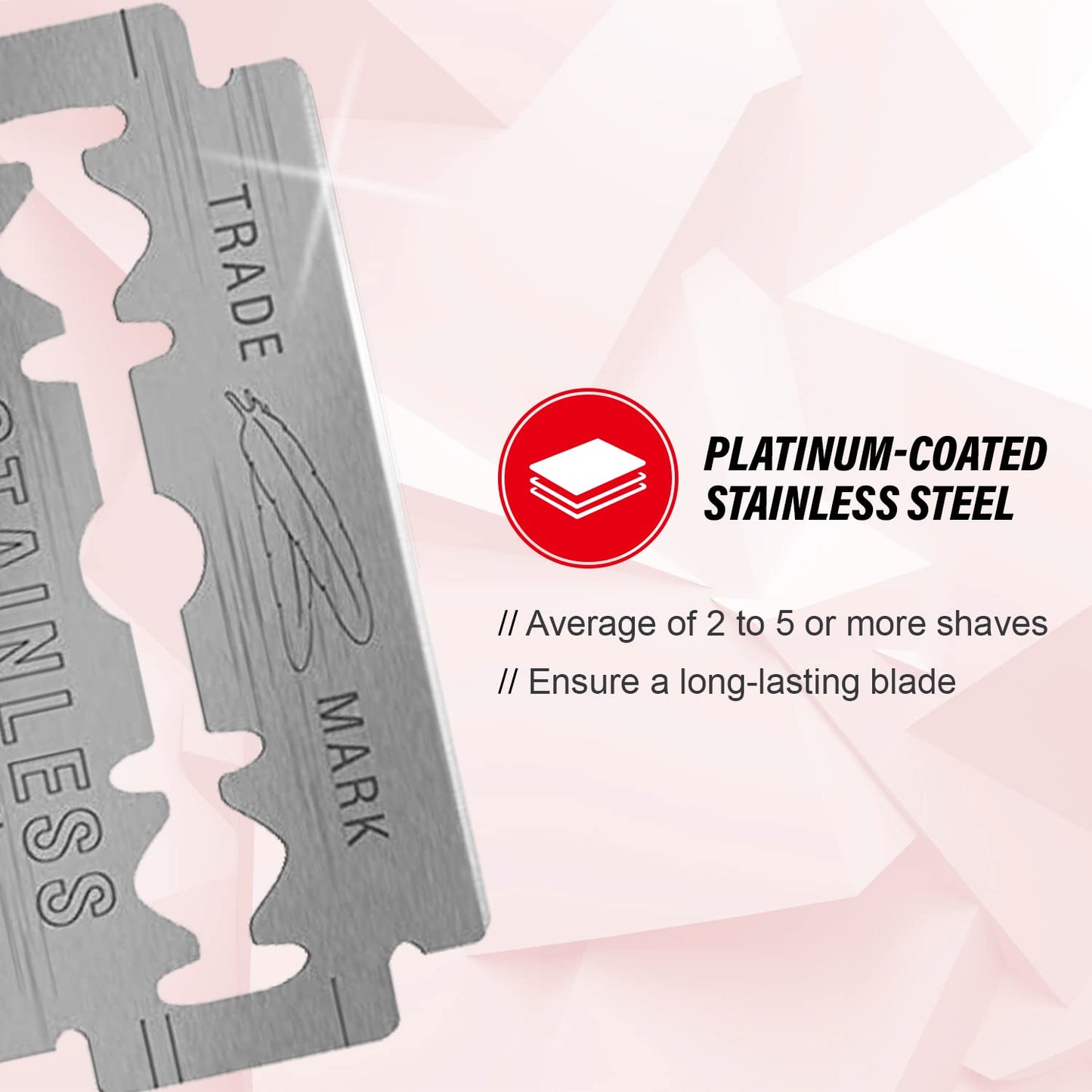 200 Feather Razor Blades NEW Hi-stainless Double Edge by Feather