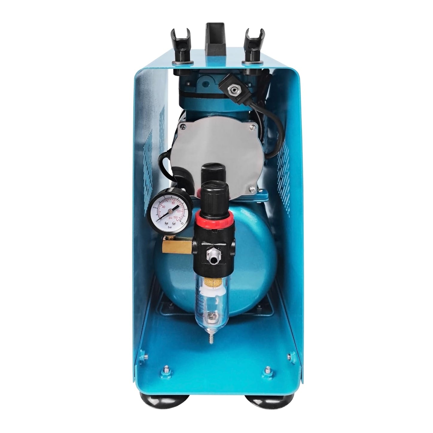 AirBrush Compressor Duo-Power II-C - The Airbrush kit with double/twin cylinder with protective housing for artists with high standards, basic equipment for any Airbrush set.