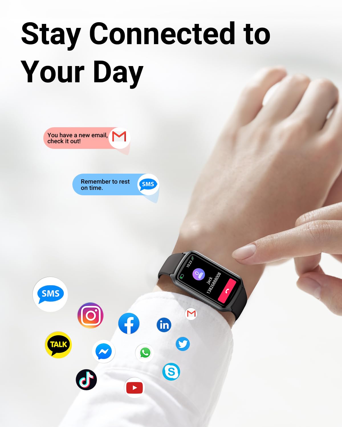 Fitness tracker watch for women and men, up to 7 days battery life, 20+ training modes, SpO2 tracking, sleep monitoring, heart rate monitoring, pedometer, 5ATM water resistant activity tracker.