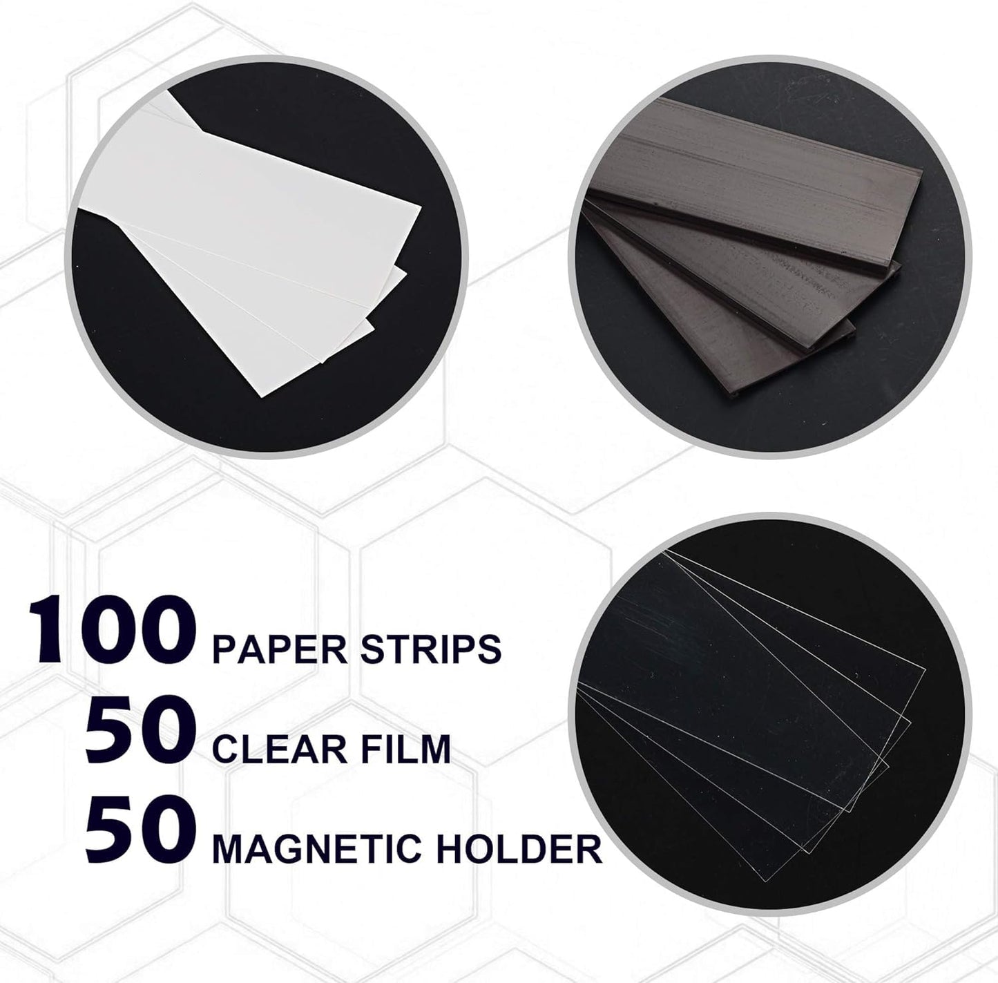 LLPT Magnetic Label Holders | Writable Magnetic Labels for School Office Whiteboards Refrigerators Magnetic Boards (MH26100) | 50 Pieces | 25MM x 100MM