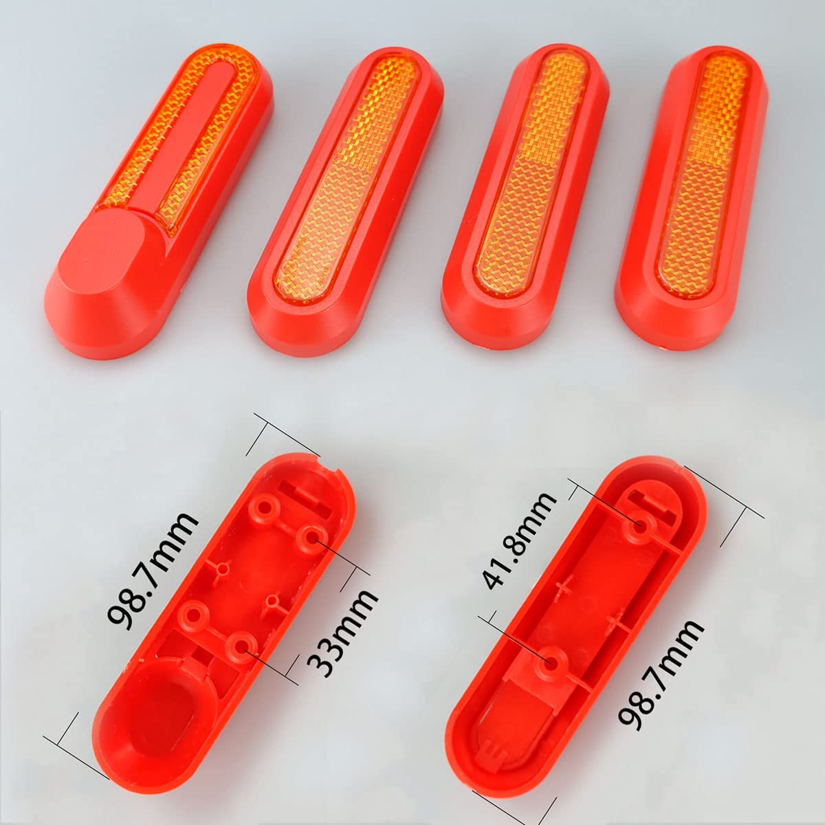 Gleamydot Electric Scooter Front Guard and Rear Wheel Fender Grips Kit Compatible for Adult Mi Xiaomi 1S Essential Pro2 Electric Scooter 3 Electric Scooter Accessories (red)