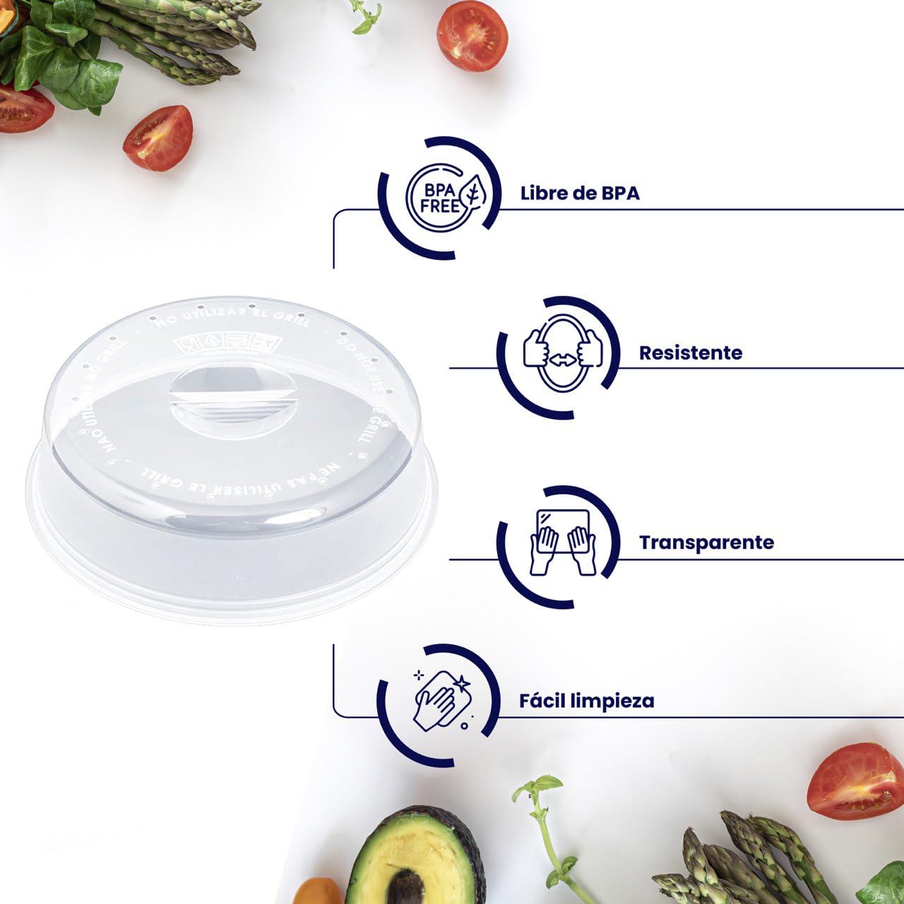 2 pieces microwave covers 24 cm and 27 cm for heating food - high-quality microwave covers - microwave splatter guards (2 pieces)