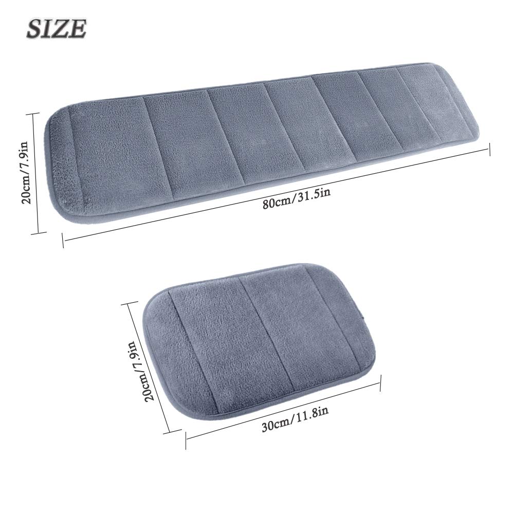 2 sets of ergonomic computer elbow wrist rest pads, MERYSAN long & short combination wrist rest elbow support mat for keyboard mouse work gaming - relieve elbow pain (gray)