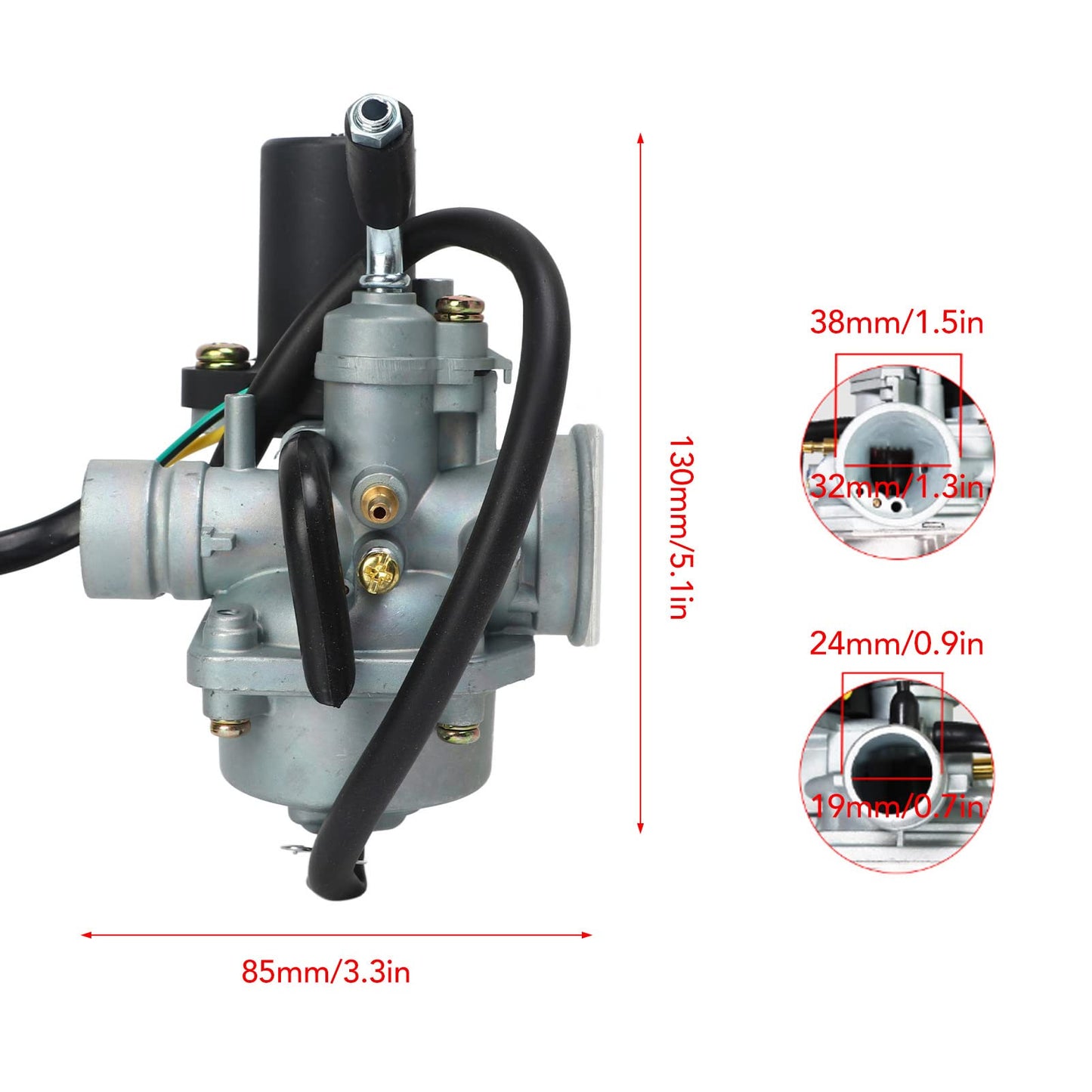 PZ19J 19mm motorcycle carburetor, replacement carburetor for Jog 50 1E40QMB 2-stroke motorcycle scooter.