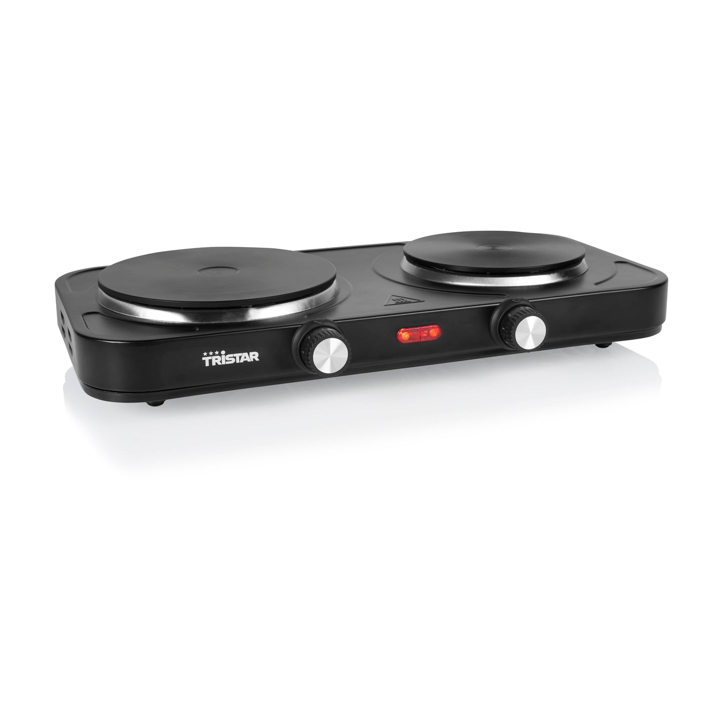Tristar Portable Cooktop - Double Burner - For student housing, camping, American cuisine - 15.5 and 18.5 cm diameter - Adjustable thermostat - 2500 W - KP-6152