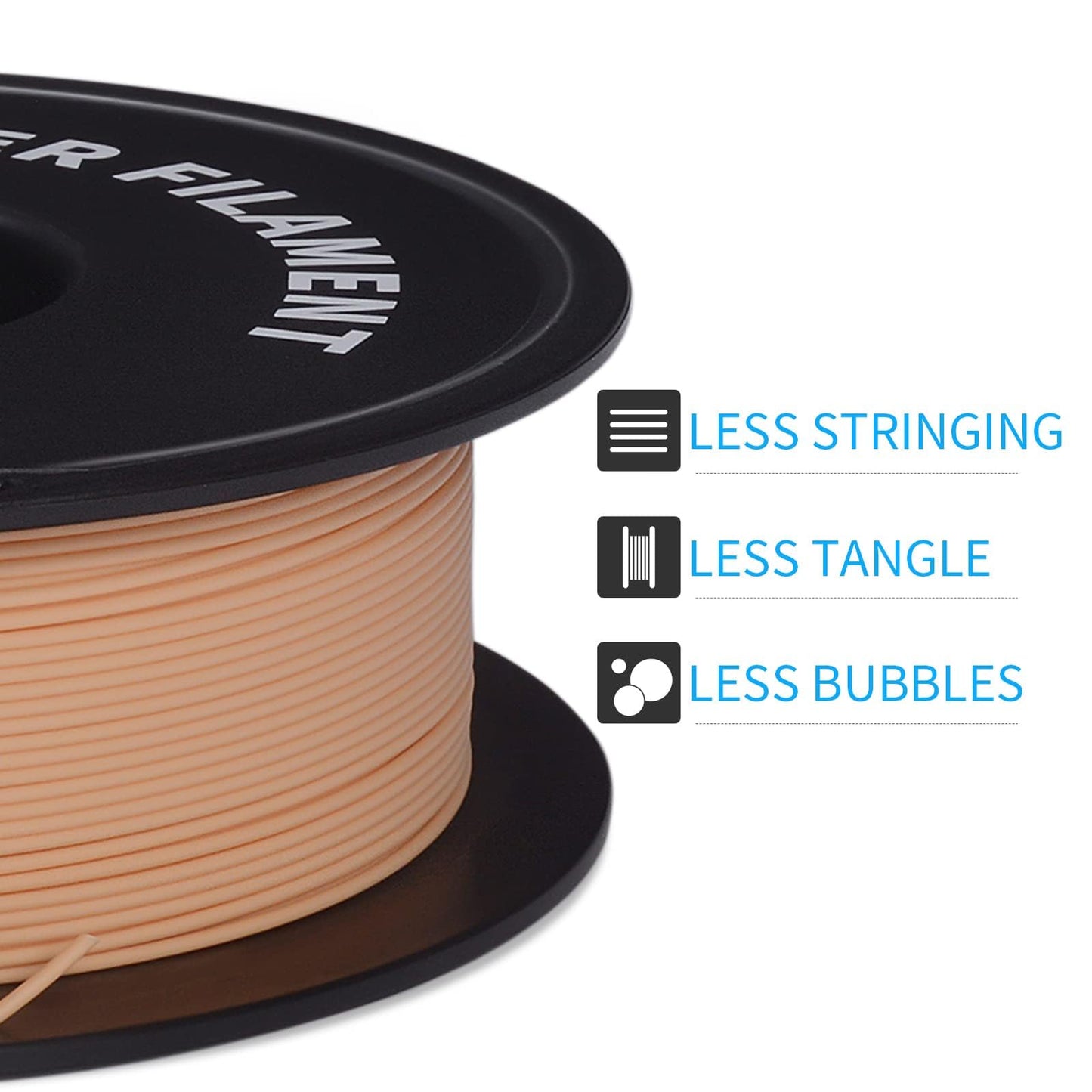 GEEETECH Matte PLA Filament, 3D printer PLA filament 1 kg spool, Accuracy +/- 0.03 mm, Skin color