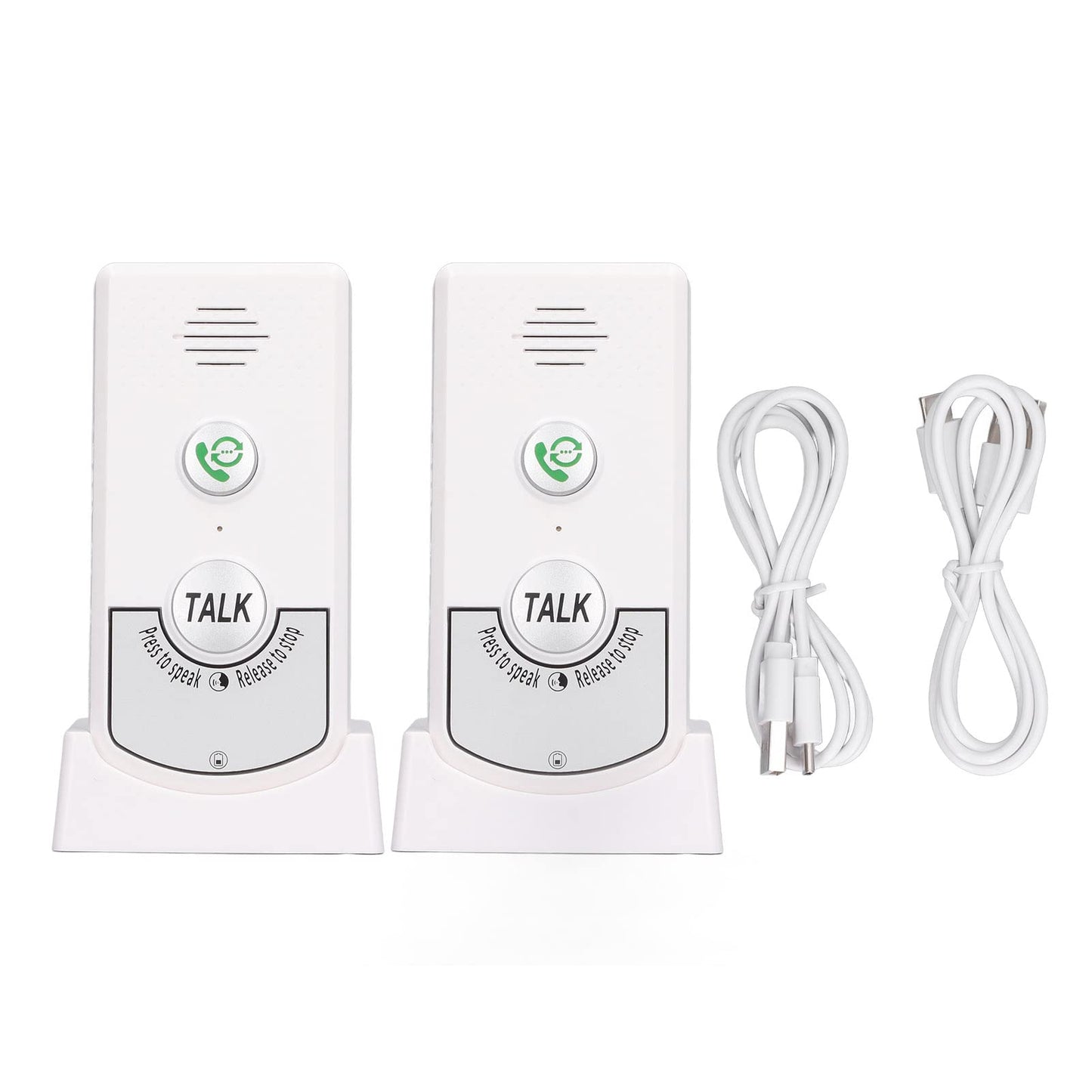 2-way radio intercom for home, Portable voice intercom with wide application and good durability for indoor and outdoor use (White)