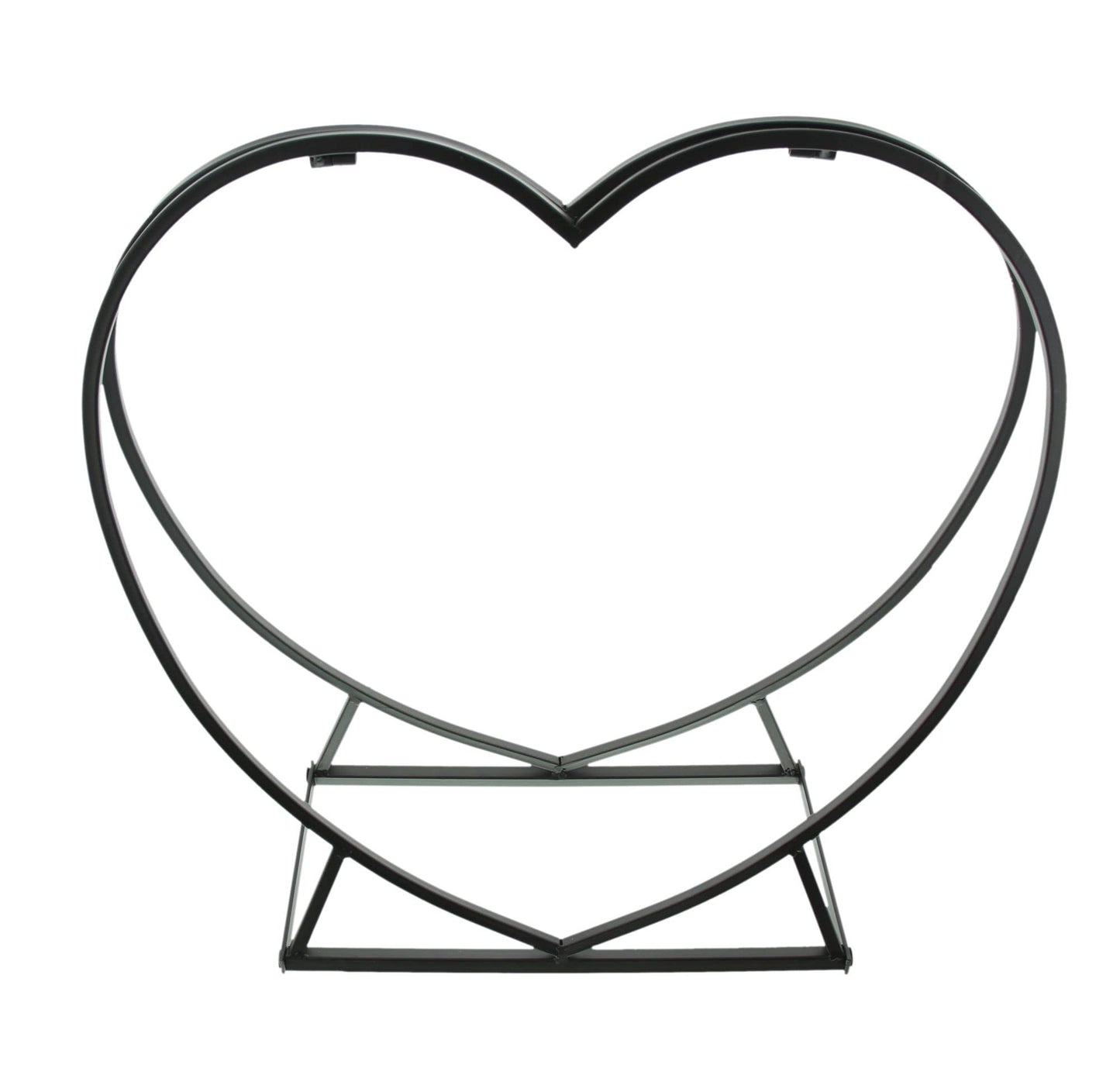 FRANK FLECHTWAREN fireplace log holder in heart shape, fireplace wood holder, fireplace log basket, heart shaped fireplace wood rack, wedding gift, romance, Valentine, 55 x 18 x 54 cm.