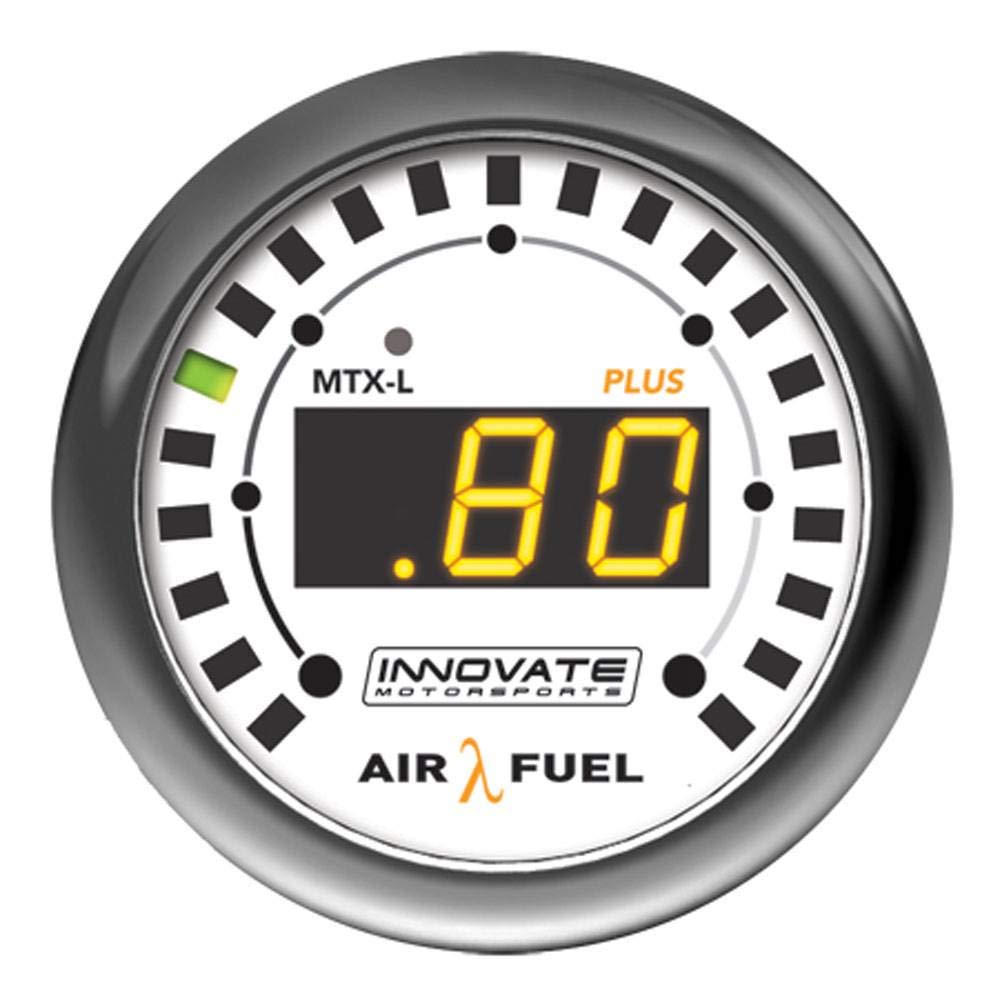 Innovate 3918 MTX-l Plus Digital Wideband Air/Fuel Ratio Gauge, in Set, Black.