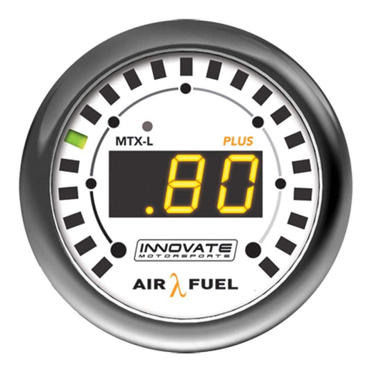Innovate 3918 MTX-l Plus Digital Wideband Air/Fuel Ratio Gauge, in Set, Black.