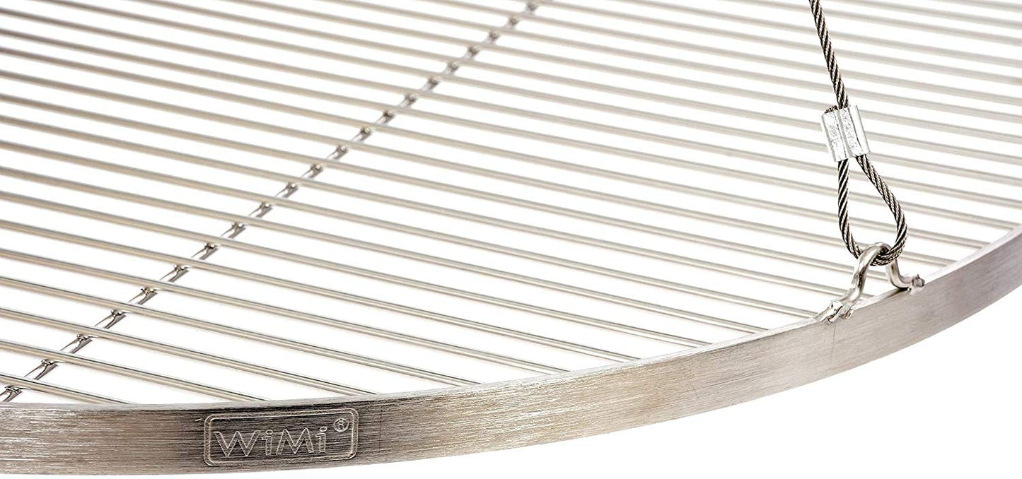 80 cm stainless steel grill grate for tripod swing grill BBQ grill. New with rope.