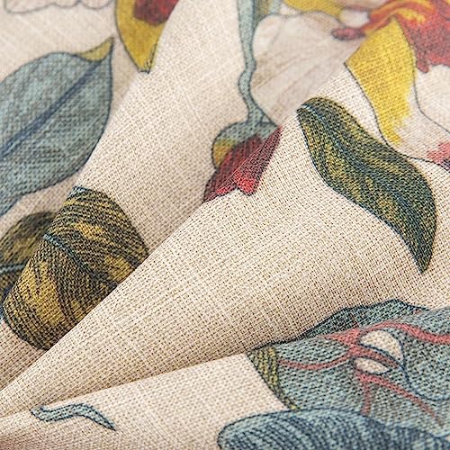 Makimoo outdoor dining chair cushions, comfort patio seat cushions, 110 x 52.5 x 11.5 cm, single frame and zipper (Khaki Blossom Essence, 4)