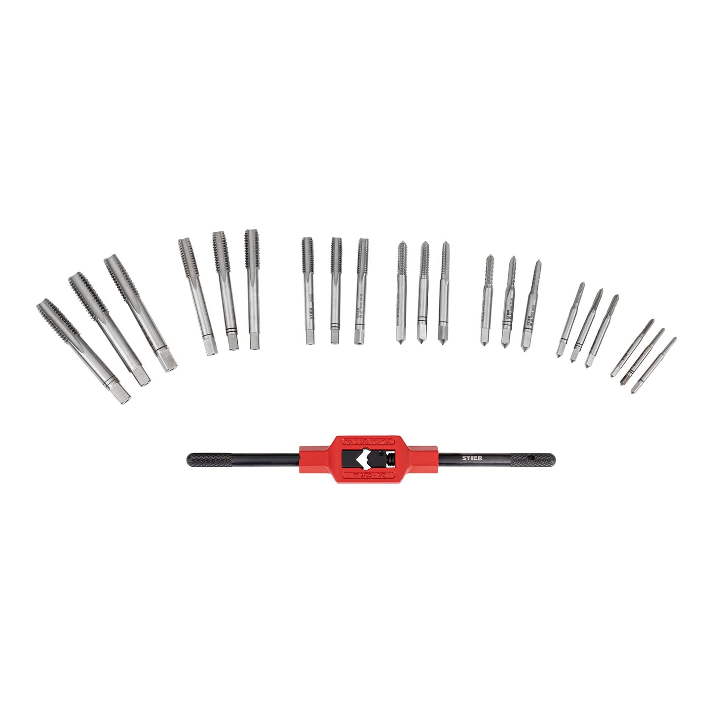 BULL Thread Cutting Tool Set 32-piece M3-M12 HSS-G, For metric internal and external threads, ISO standard compliant for professionals, extensive set HGB sets.