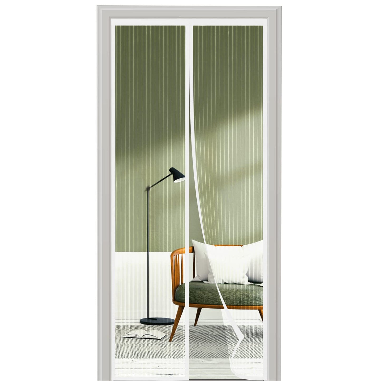 Insect screen door 180x220, SHA2WEN Insect screen door White, Enjoy the summer with your family.
