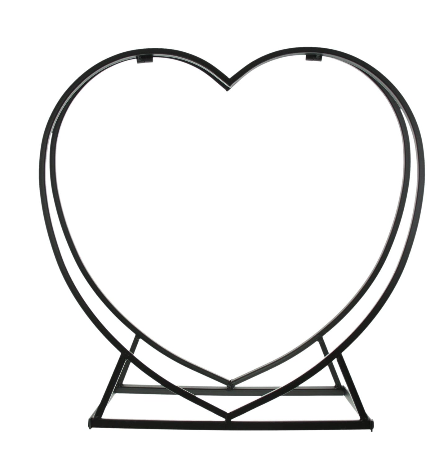 FRANK FLECHTWAREN fireplace log holder in heart shape, fireplace wood holder, fireplace log basket, heart shaped fireplace wood rack, wedding gift, romance, Valentine, 55 x 18 x 54 cm.