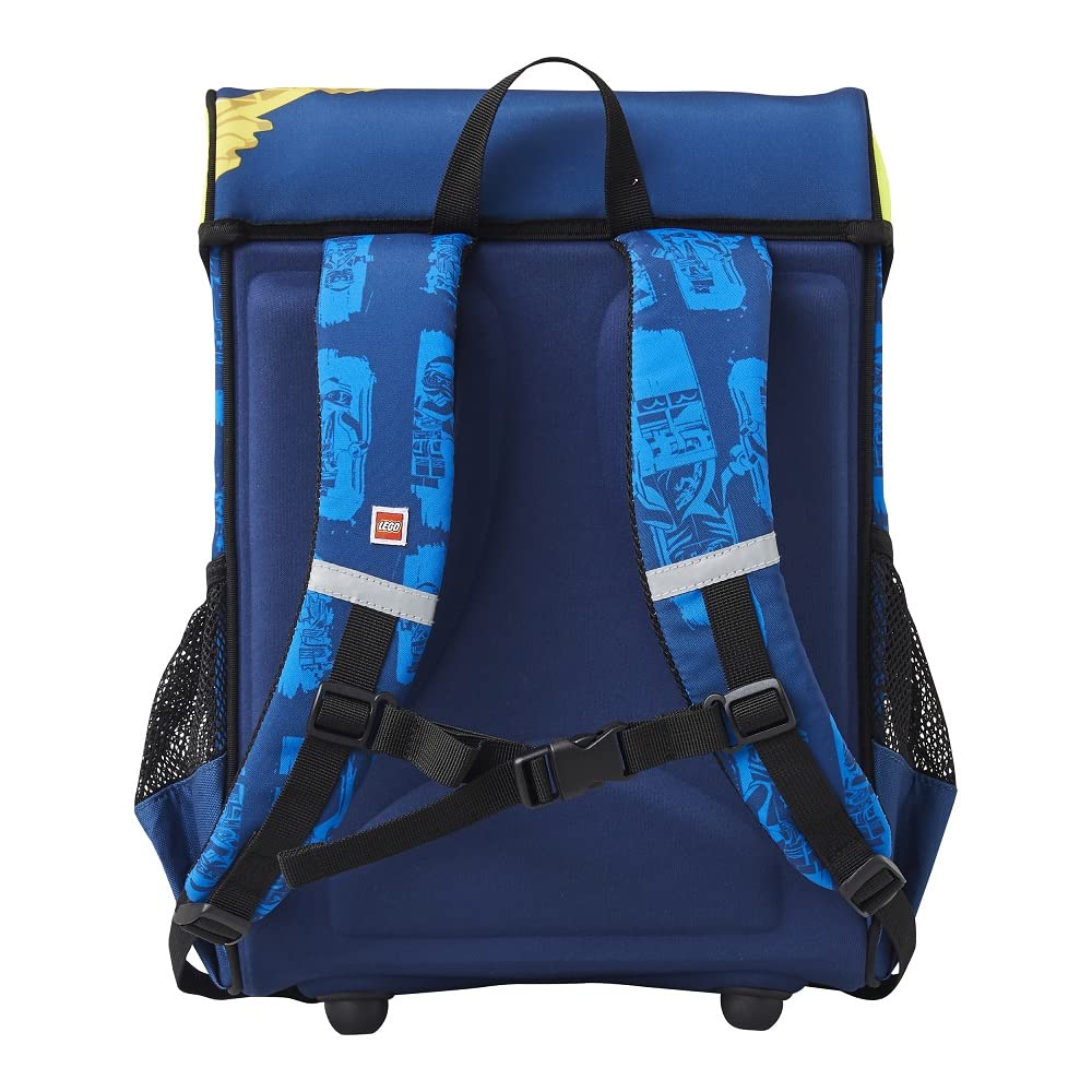 Familando Lego Ninjago backpack set 5 pieces. Easy school bag Jay with filled pencil case, gym bag, rain cover, and large sports bag Blue Ninja Jay.