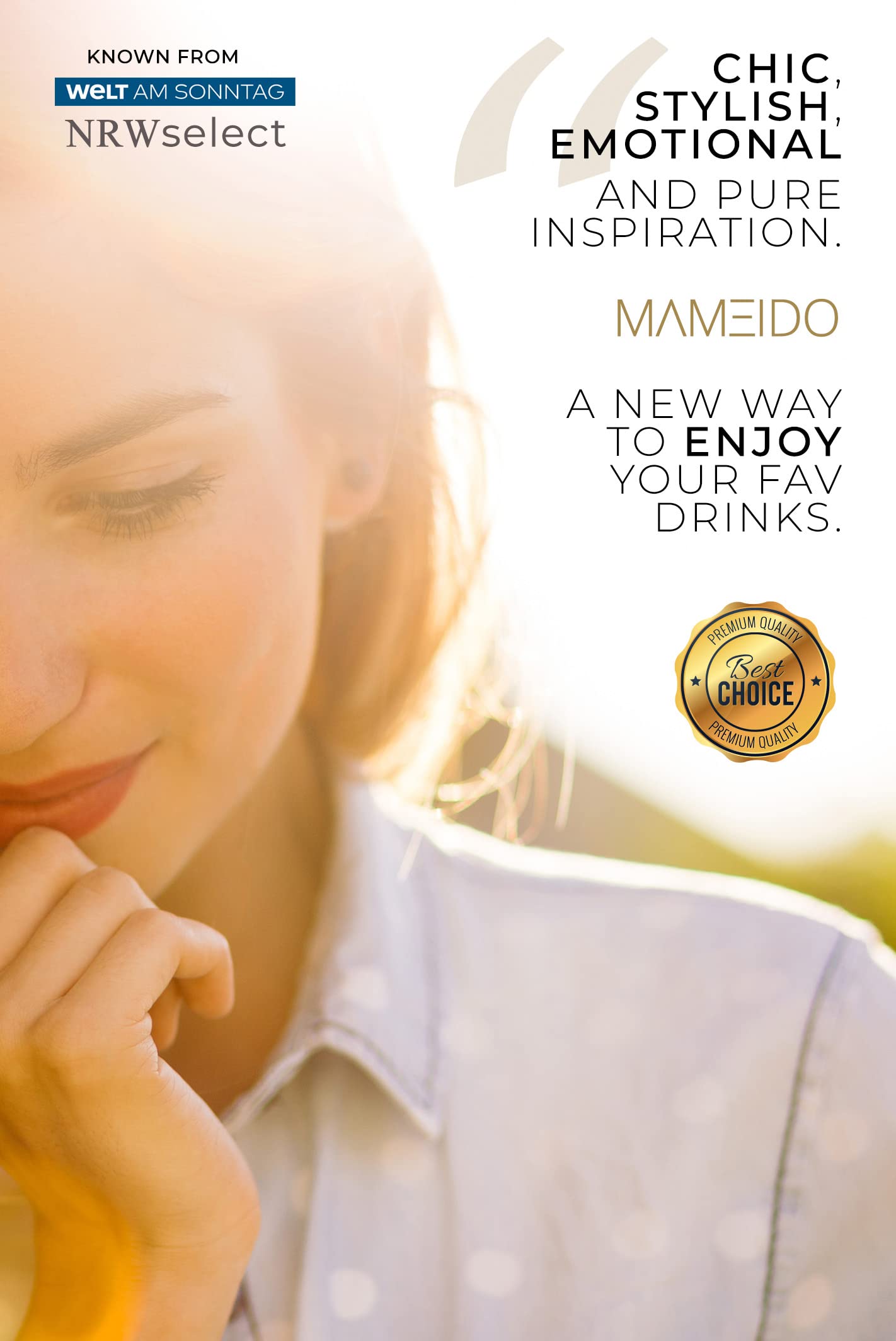 MAMEIDO Thermo cup 350 ml, leak-proof coffee cup to go made of stainless steel double-walled insulated, leak-proof, warm-keeping coffee to go cup (Desert Sage)