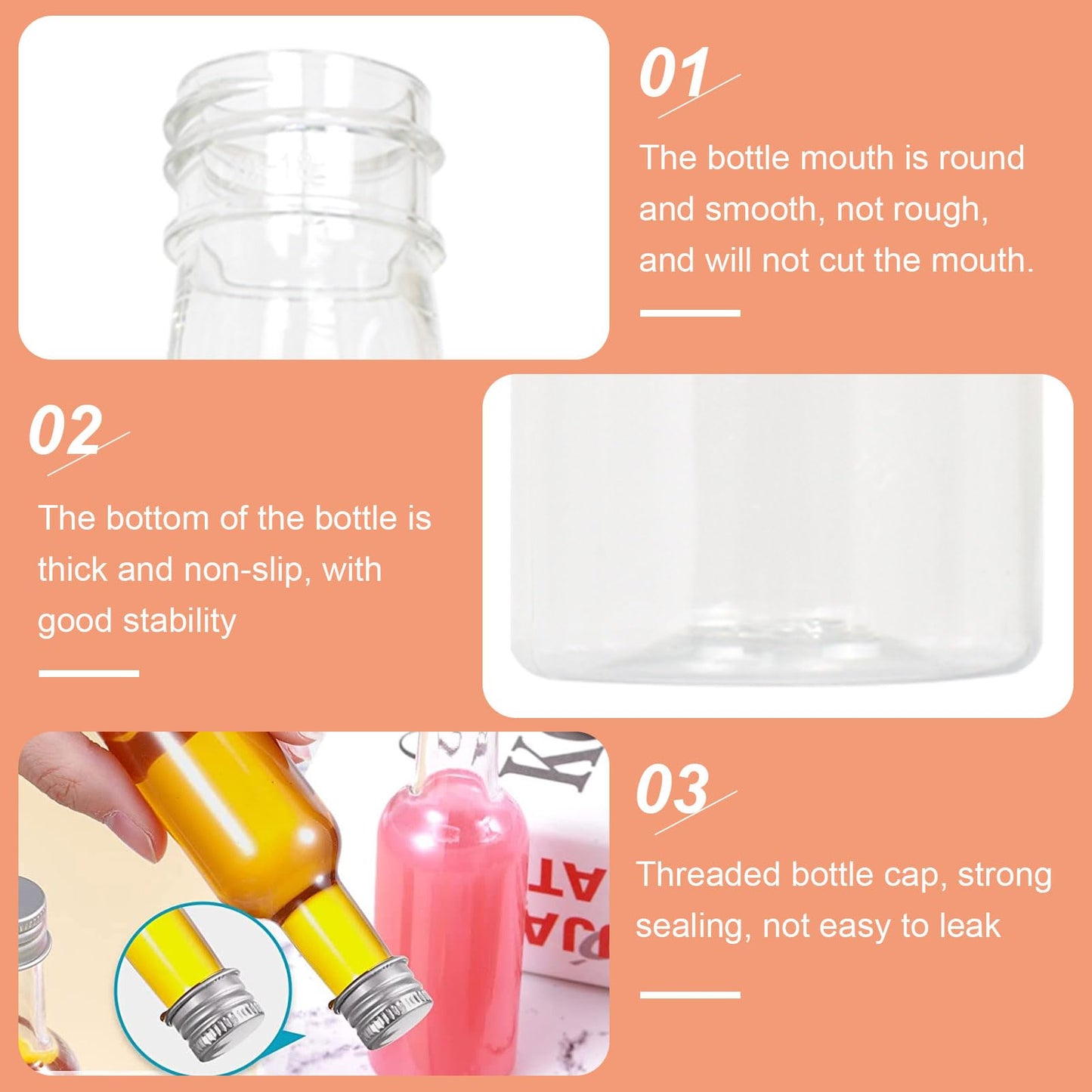24 mini bottles, 100ml plastic bottles, empty small liquor bottles with funnel, miniature bottles with cap, alcohol bottles sauce bottles for weddings parties (gold cap)