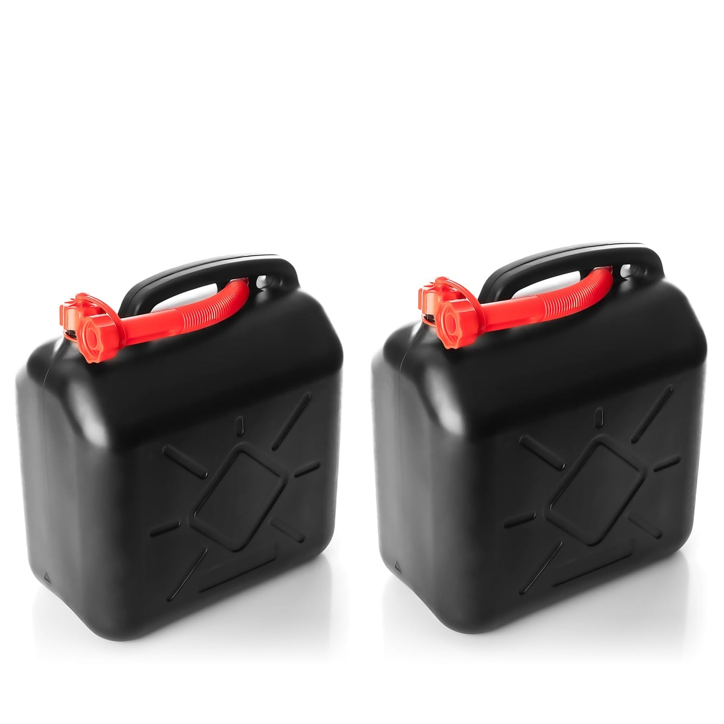 BigDean 2 pieces Gasoline canisters 10L with flexible spout - Fuel canister for gasoline & diesel - UN approval handy canister Diesel canister Reserve canister - Made in Europe