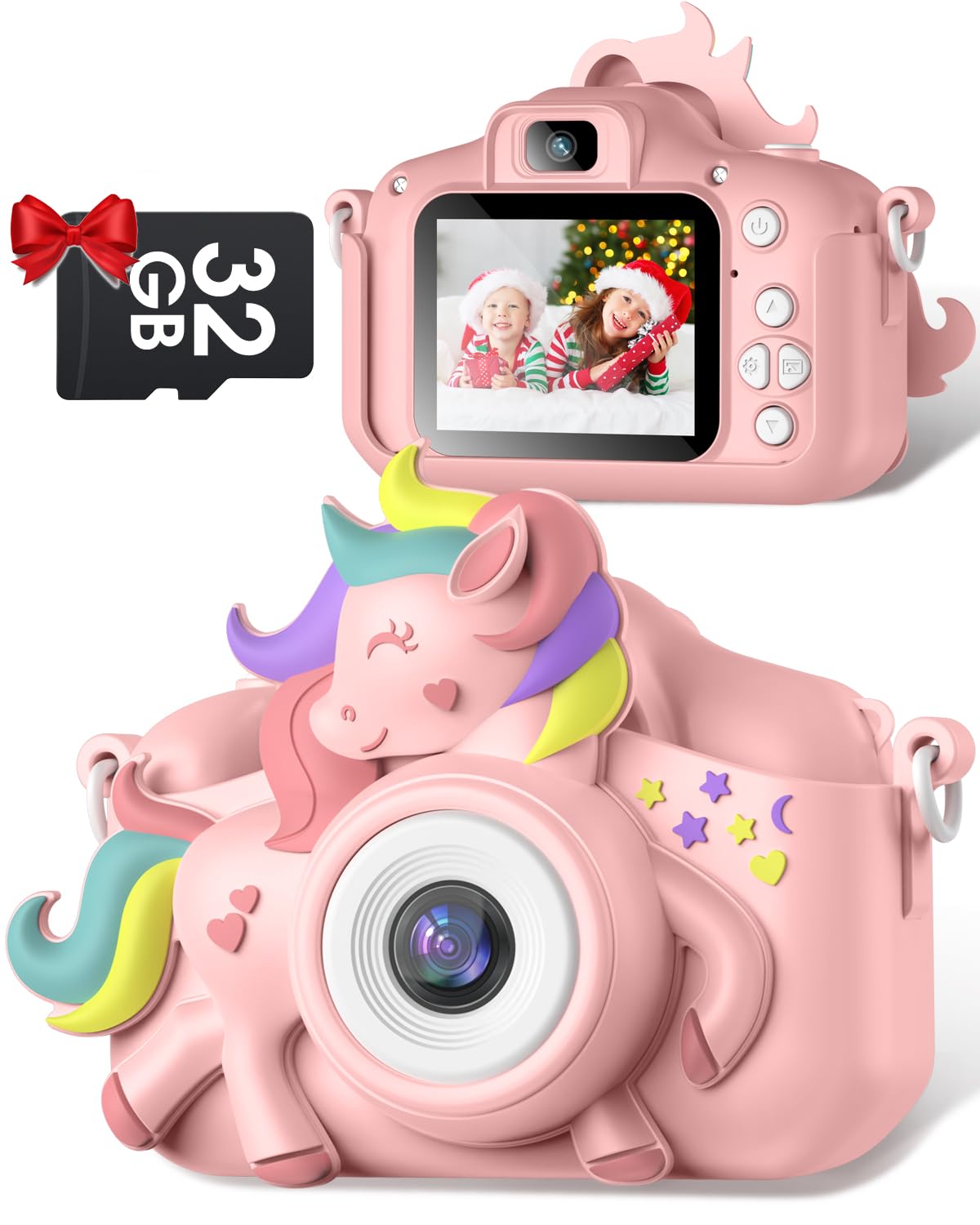 Kids camera, Gofunly Kids Camera 1080P 2.0 inch Screen Camera for Kids with 32GB Card Selfie Digital Camera for 3-12 year old Boys and Girls Christmas Toy