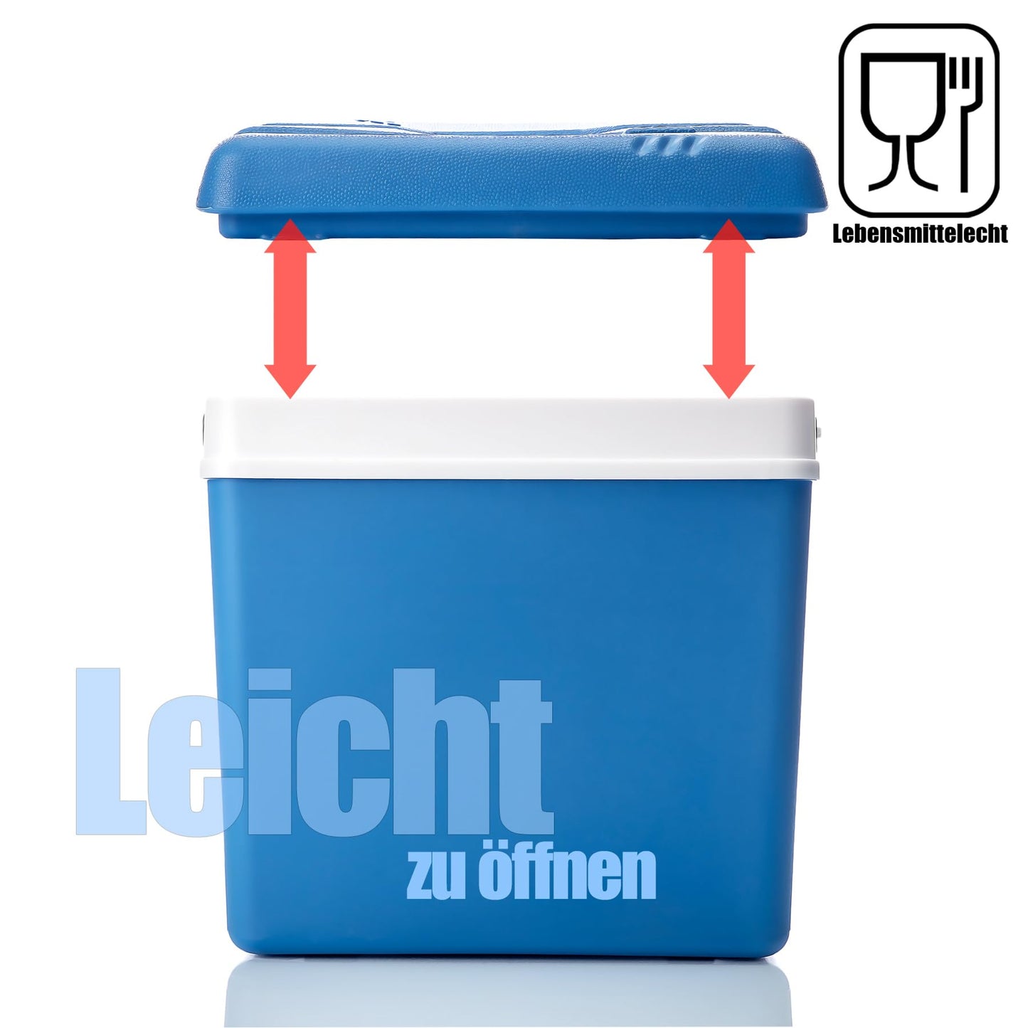 BigDean Cooler 24 Liter - Non-electric cooler with up to 11 hours of cooling - Made of plastic - Sturdy cooler box