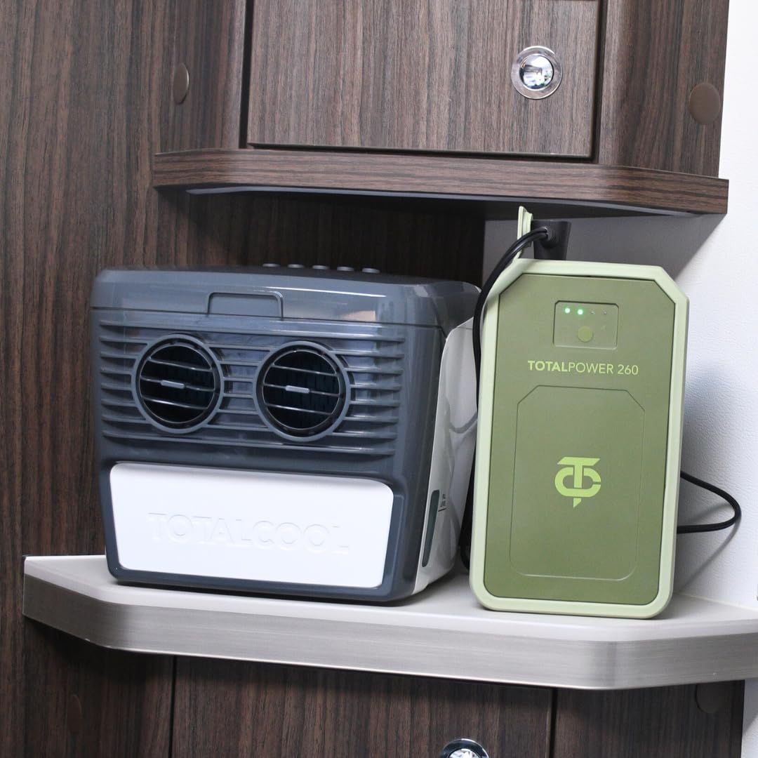 TOTALCOOL 3000 - Portable evaporative air cooler 12 V/24 V/AC - Caravan - Motorhome - Boating - Fishing