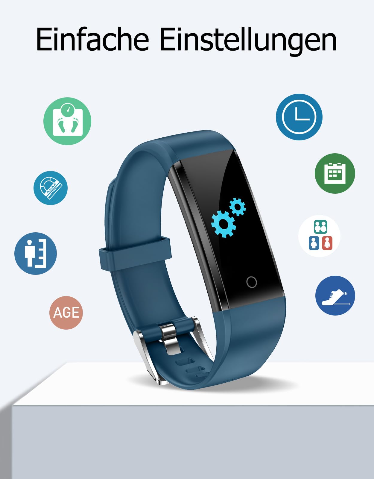 GRV Pedometer Watch without Bluetooth/App/Phone for Women and Men, Kids Fitness Tracker with Pedometer, Calorie Counter, Sleep Monitoring, IP68 Waterproof