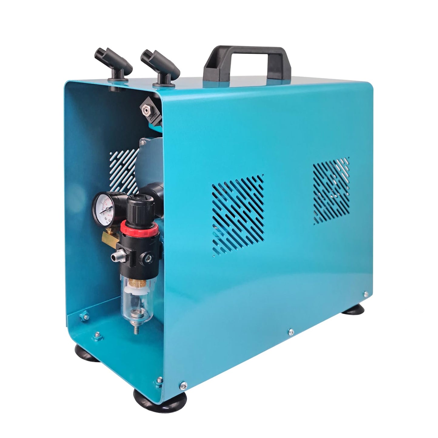 AirBrush Compressor Duo-Power II-C - The Airbrush kit with double/twin cylinder with protective housing for artists with high standards, basic equipment for any Airbrush set.