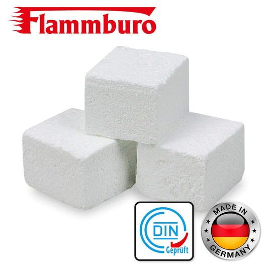 FLAMMBURO 1152 piece Paraffin Firelighters (12 x 96 cubes) from German manufacturer, for grills, fireplaces, stoves, Made in Germany - 12 boxes x 96 cubes