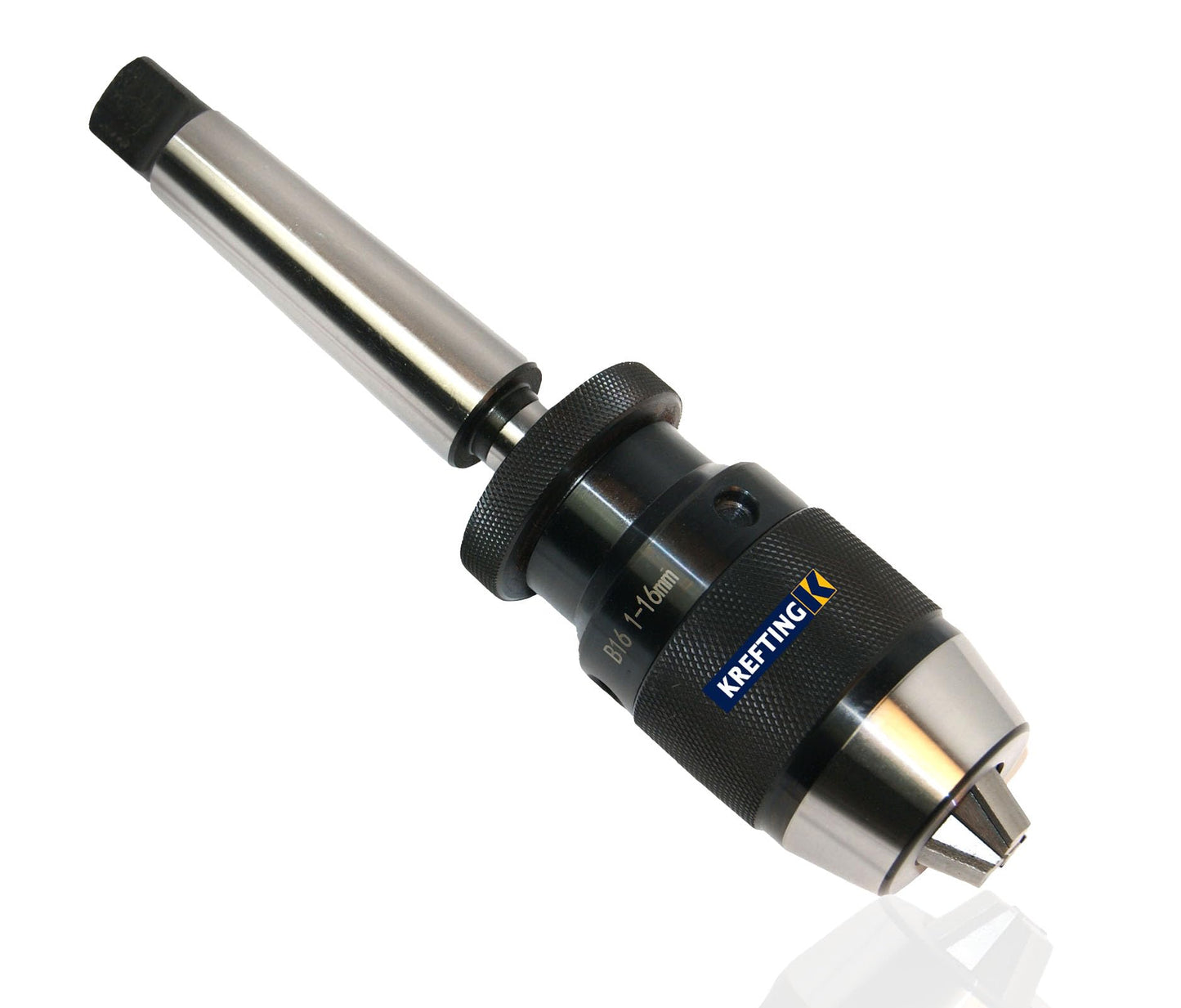 Drill chuck quick-action chuck B16 3-16 mm + MK1 tapered arbor with ejection lugs precision chuck KREFTING TOOLING