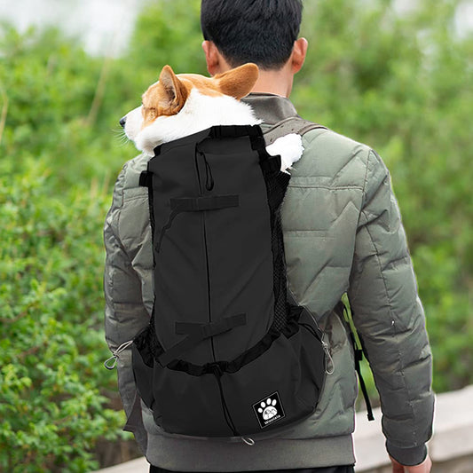 1-25 kg dog carrier with drawstring, ventilated pet backpack for small to medium dogs, daily puppy carrier for walks, outdoor, safety, convenient, lightweight.
