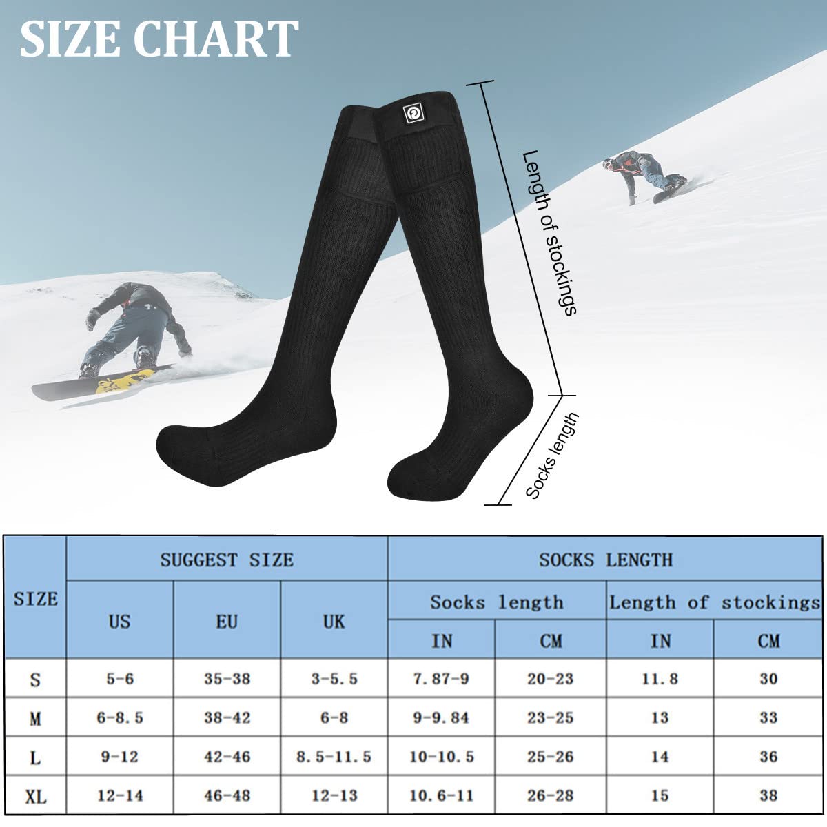 BARCHI HEAT heated socks for men and women