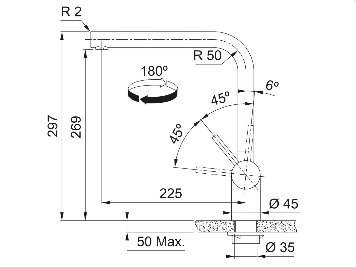 Franke 115.0521.435, Kitchen faucet Atlas Neo, Stainless steel