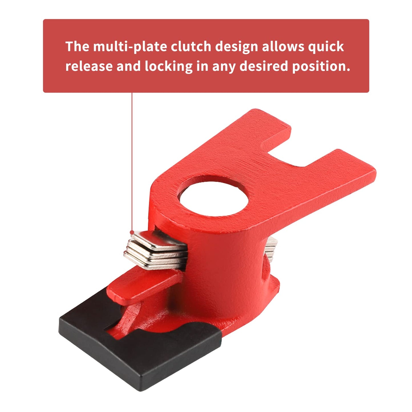 AMIGOB 4 Pcs Pipe Screw Clamp, 3/4 Inch Pipe Clamps with Protective Function, Quick Release Clamp, Hose Clamps, Body Clamp & Wood Clamp Set for Woodworking, Hose, Pipe, Cable (Matte)